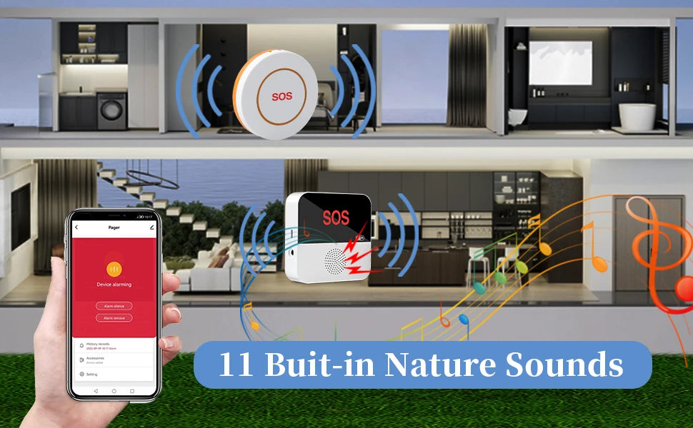 Smart WiFi SOS Pager - Emergency Medical Alert System
