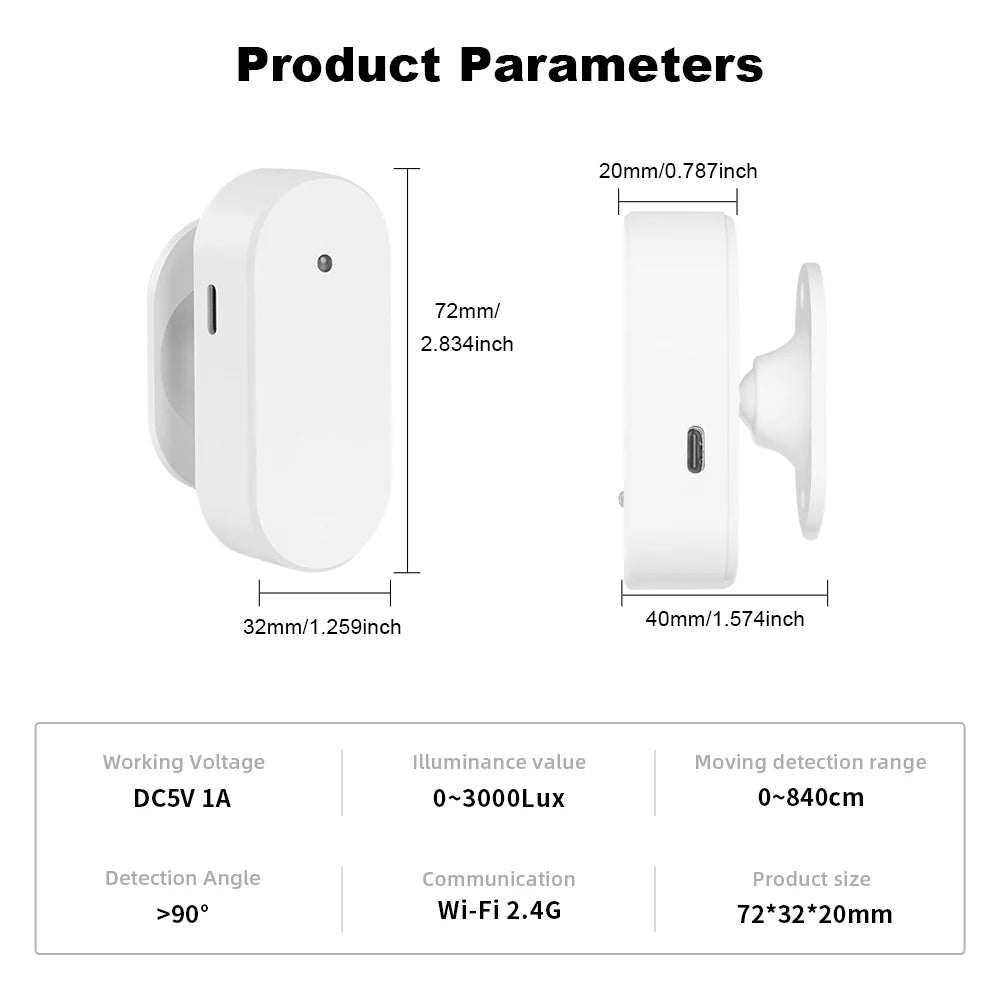 Wireless Motion Sensor Alarm (USB Charging)