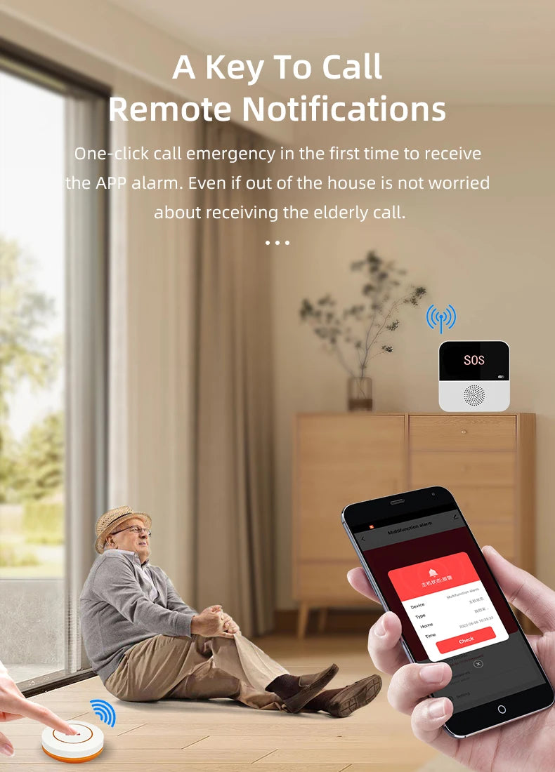 Smart WiFi SOS Pager - Emergency Medical Alert System