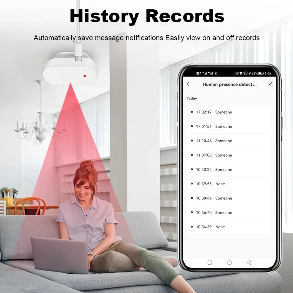 Wireless Motion Sensor Alarm (USB Charging)