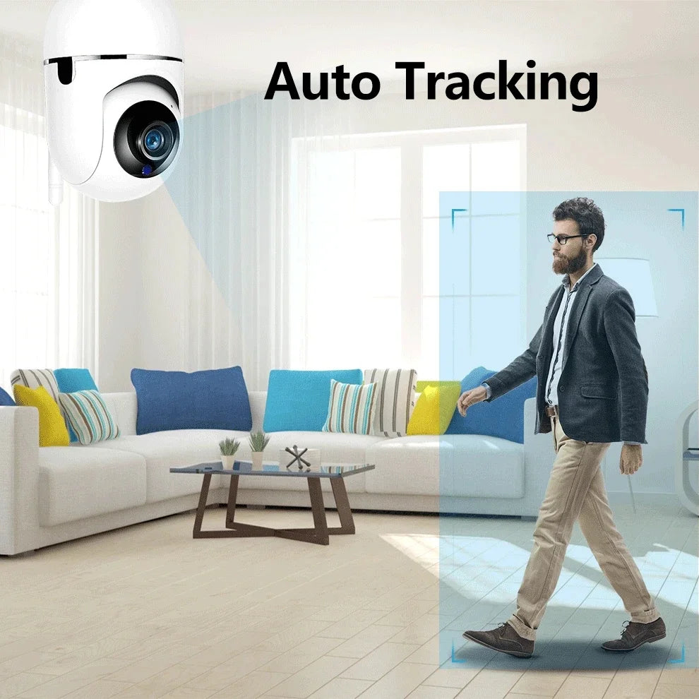 1080P HD Smart Home Security Camera – Auto-Tracking Wireless Surveillance with Night Vision