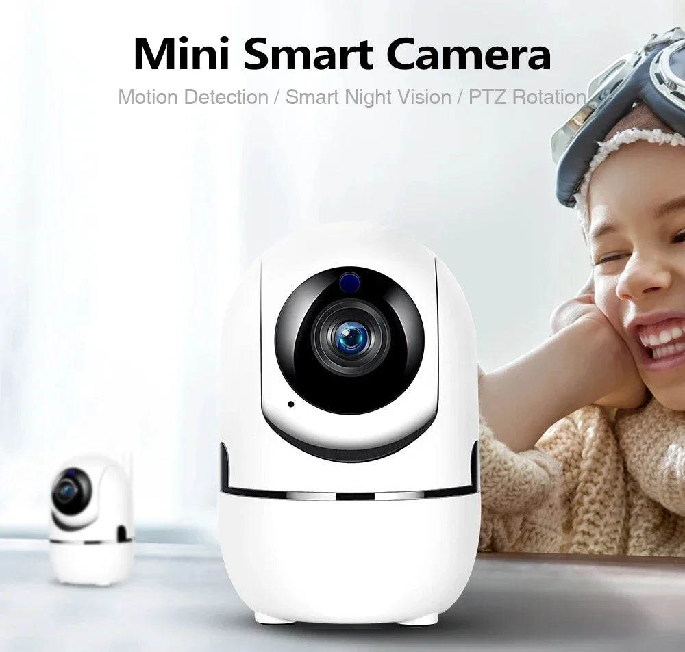 1080P HD Smart Home Security Camera – Auto-Tracking Wireless Surveillance with Night Vision