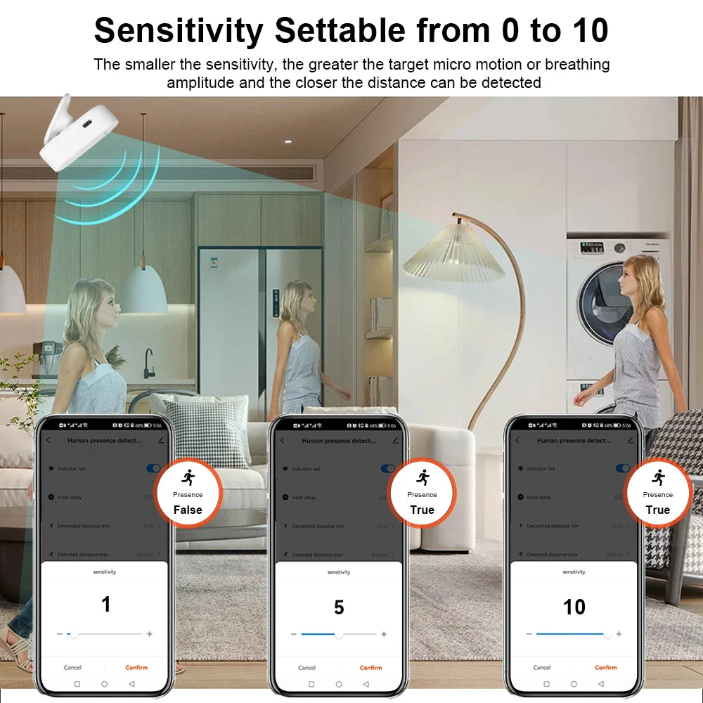 Wireless Motion Sensor Alarm (USB Charging)