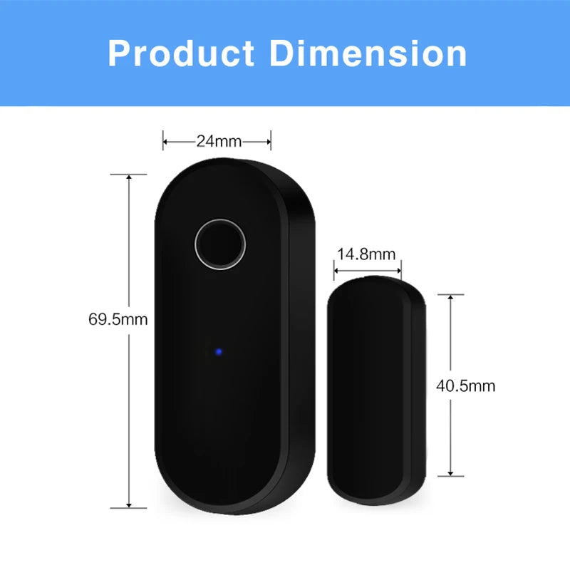 Tuya Smart Zigbee Door and Window Sensor – Open/Close Detector for Smart Home Security Systems