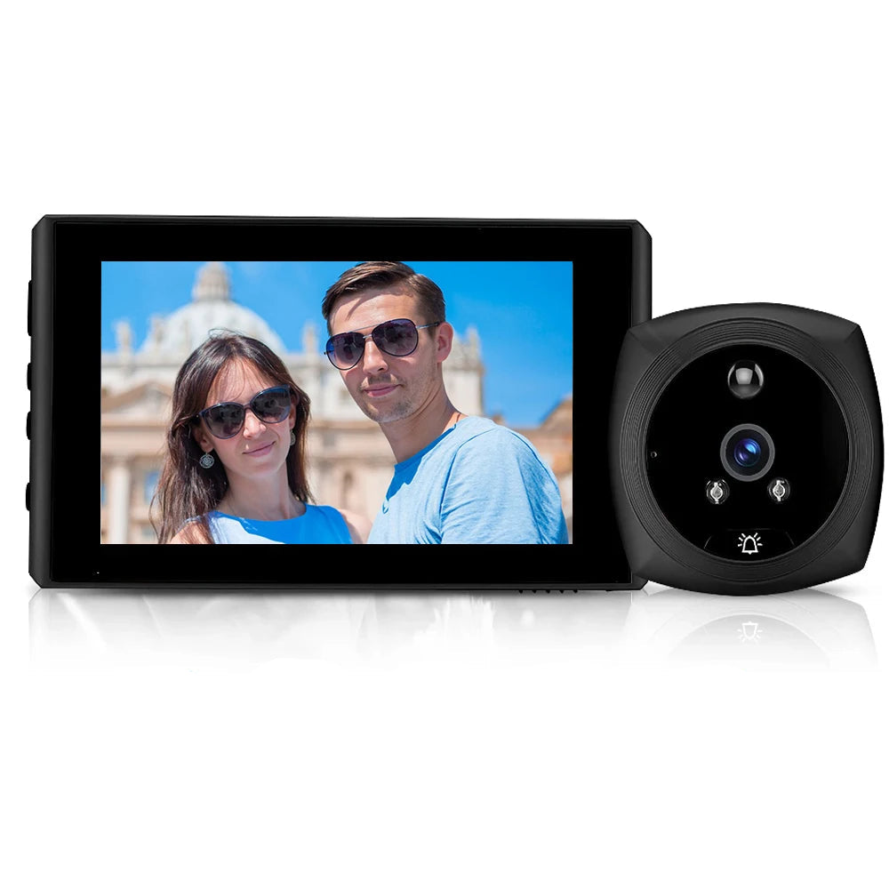 4.5 Inch 1080P Digital Door Viewer – Smart Peephole Camera with PIR Motion Detection & Night Vision