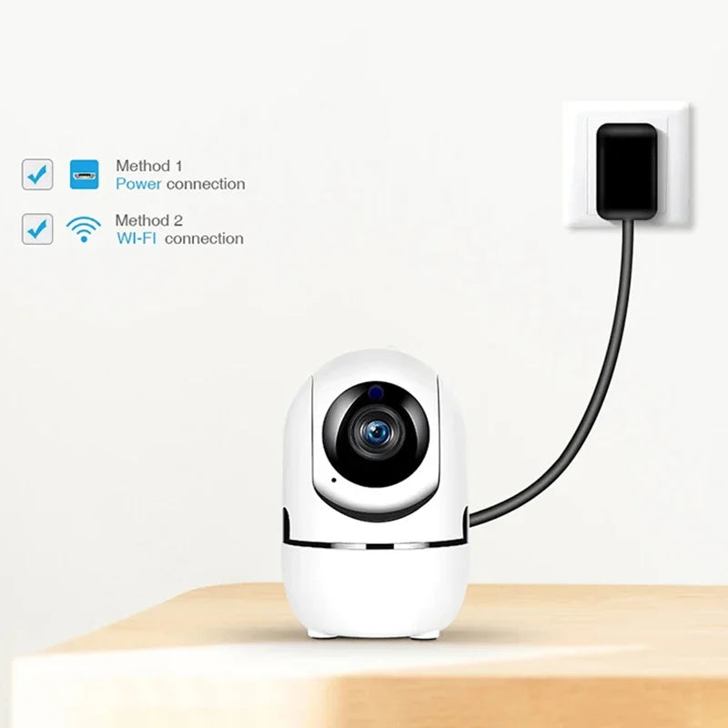 1080P HD Smart Home Security Camera – Auto-Tracking Wireless Surveillance with Night Vision