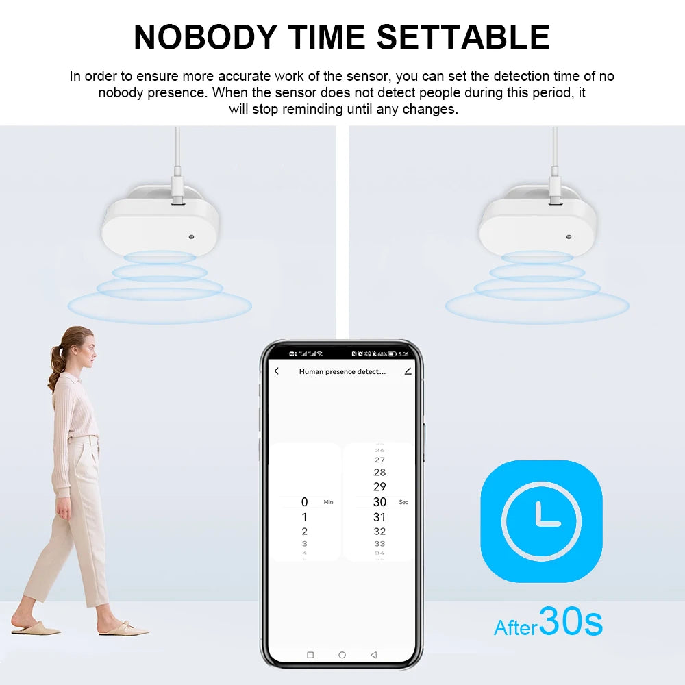 Wireless Motion Sensor Alarm (USB Charging)
