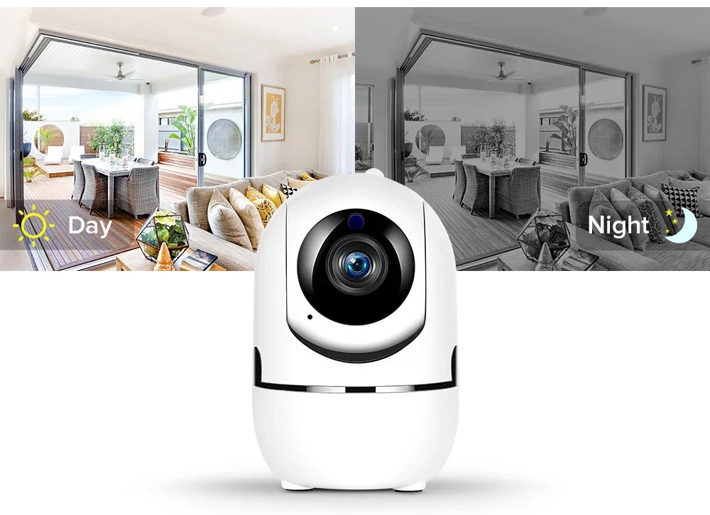 1080P HD Smart Home Security Camera – Auto-Tracking Wireless Surveillance with Night Vision